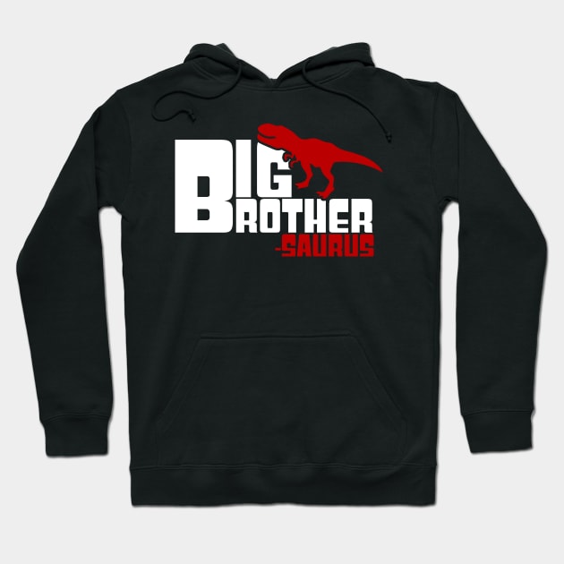 Big Brother-Saurus Cute Older Sibling Dinosaur Hoodie by theperfectpresents